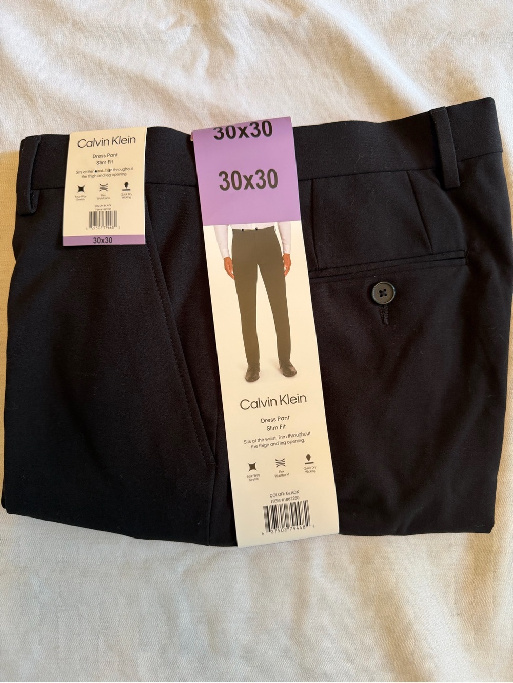 Calvin Klein Black Men’s Dress Pants - Slim Fit